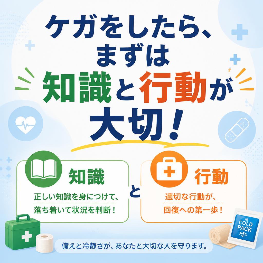 ケガをしたら、まずは知識と行動が大切！