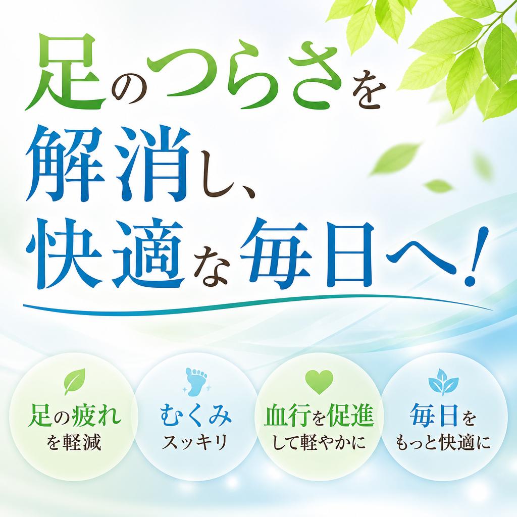 足のつらさを解消し、快適な毎日へ！