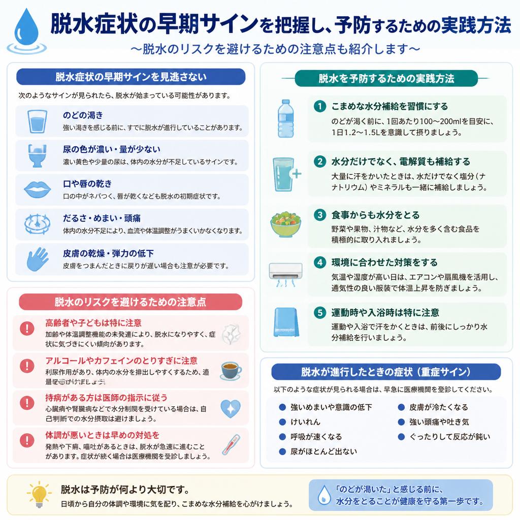 脱水症状の危険信号
