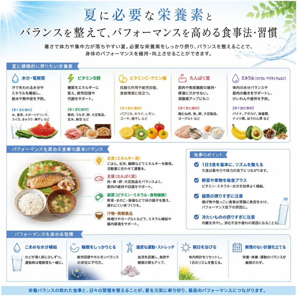 栄養バランスとパフォーマンス向上